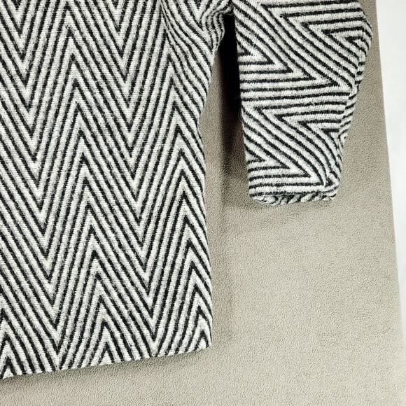 Vtg 80s Tweed Chevron Coat M/L* Women Zigzag Shoulder Pads New Wave Androgynous - Picture 15 of 15